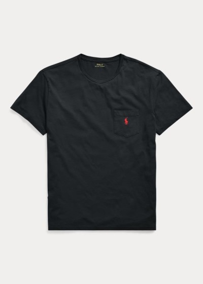 Playeras Polo Ralph Lauren Hombre Negros - Classic Fit Pocket - LGZDQ4863